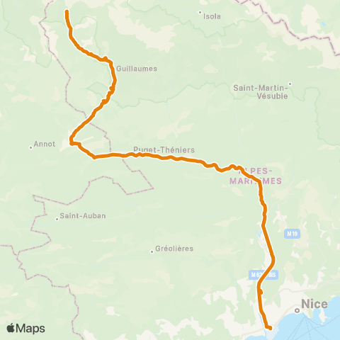 Zou - Réseau proximité Nice - Guillaumes - Entraunes map