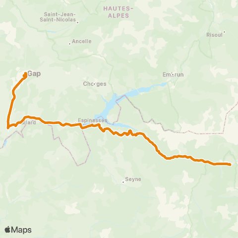 Zou - Réseau proximité Gap-Barcelonnette map
