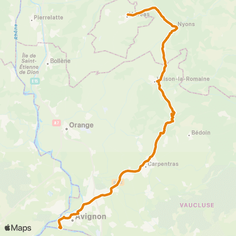 Zou - Réseau proximité Valréas - Nyons - Vaison - Avignon TGV map