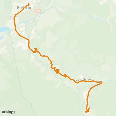 Zou - Réseau proximité Embrun-les Orres map