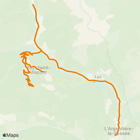 Zou - Réseau proximité L'Argentiere-Puy St Vincent map