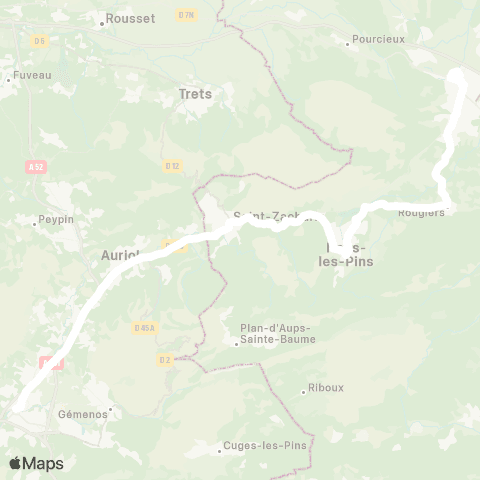 Zou - Réseau proximité St Maximin-St Zacharie-Aubagne map