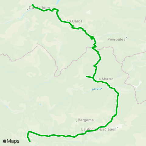 Zou - Réseau scolaire Comps - Castellane map