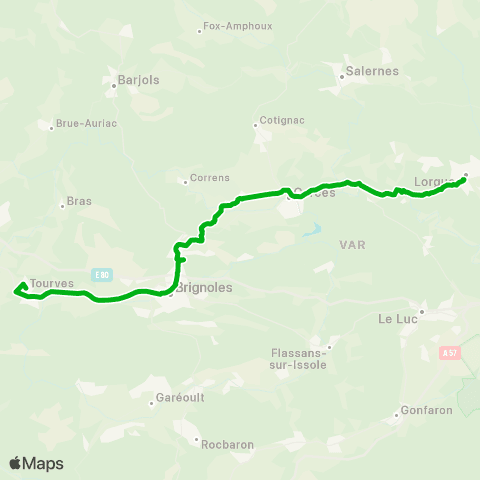 Zou - Réseau scolaire Tourves - Lorgues map