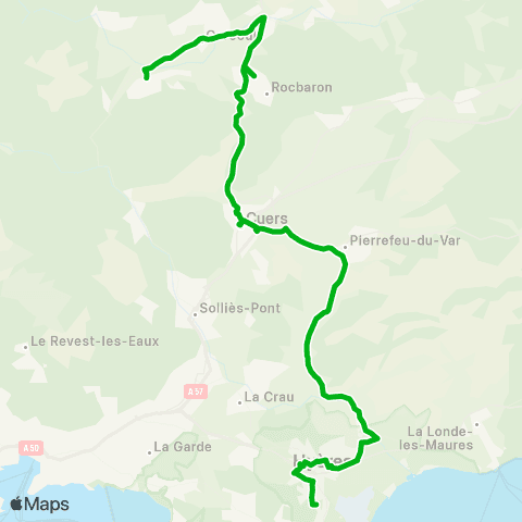Zou - Réseau scolaire La Roquebrussanne - Hyeres map