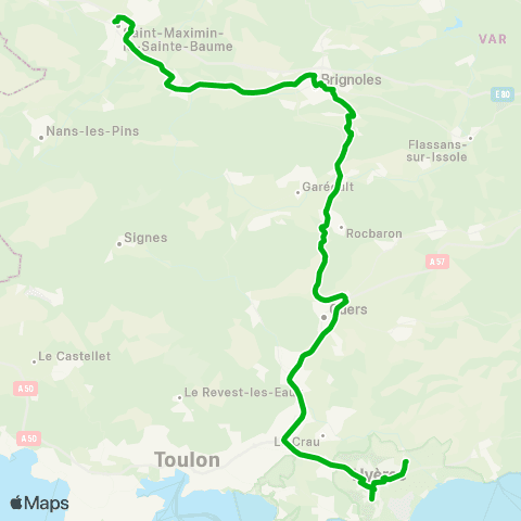 Zou - Réseau scolaire St Maximin - Hyeres map