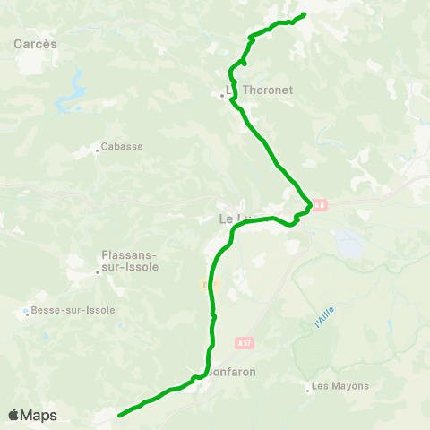 Zou - Réseau scolaire Pignans - Lorgues map