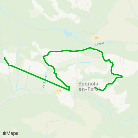 Zou - Réseau scolaire Bagnols en Forêt - Bagnols en Forêt map