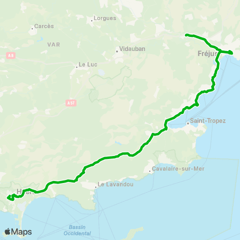 Zou - Réseau scolaire Roquebrune - Hyeres map