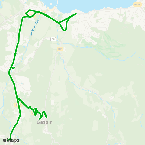 Zou - Réseau scolaire Saint Tropez - Gassin map
