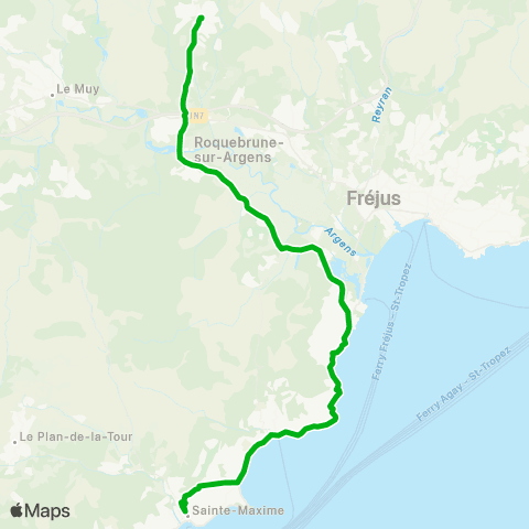 Zou - Réseau scolaire Roquebrune - Sainte Maxime map