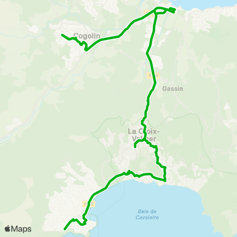 Zou - Réseau scolaire Cavalaire - Cogolin map