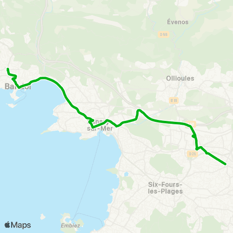 Zou - Réseau scolaire Bandol - la Seyne map