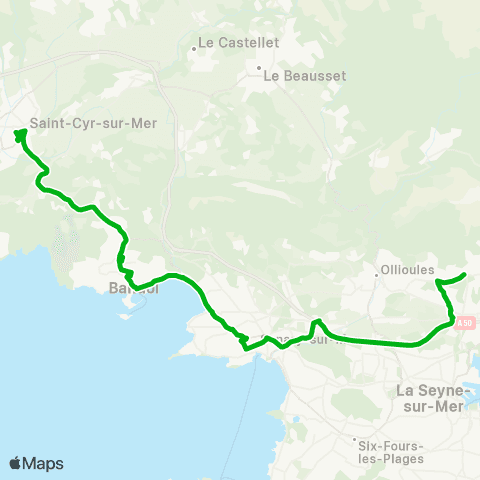 Zou - Réseau scolaire Saint Cyr sur Mer - Ollioules map