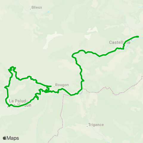 Zou - Réseau scolaire La Palud sur Verdon - Castellane map