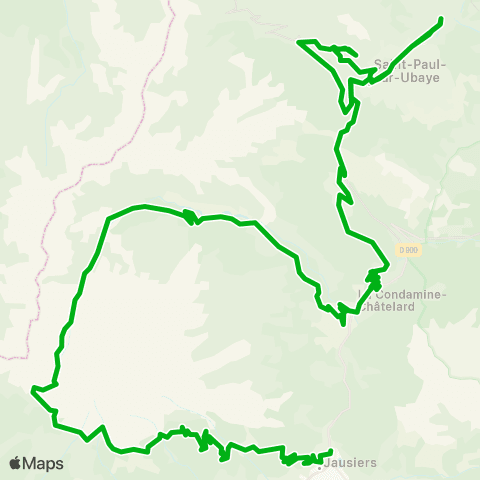 Zou - Réseau scolaire Jausiers - Saint Paul sur Ubaye map