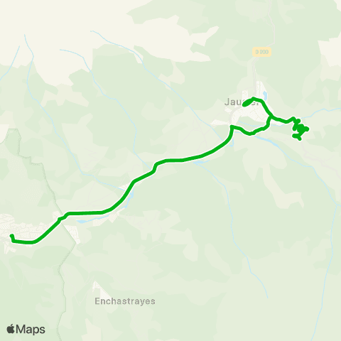 Zou - Réseau scolaire Jausiers - Barcelonnette map