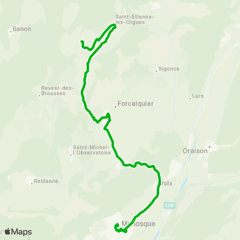Zou - Réseau scolaire Cruis - Manosque map