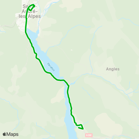 Zou - Réseau scolaire St Julien du Verdon - St André les Alpes map