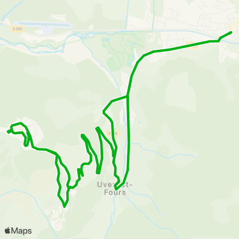Zou - Réseau scolaire Uvernet Fours - Barcelonnette map