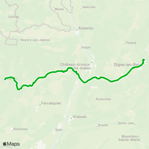 Zou - Réseau scolaire Banon - Digne les Bains map