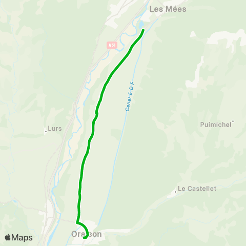 Zou - Réseau scolaire Les Mees - Oraison map