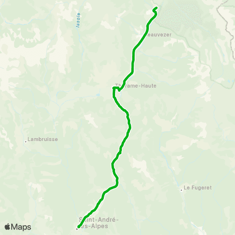 Zou - Réseau scolaire Villars Colmars - St André les Alpes map