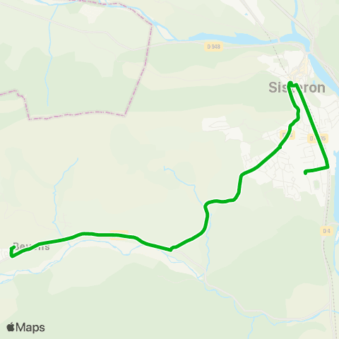 Zou - Réseau scolaire Sisteron - Bevons map