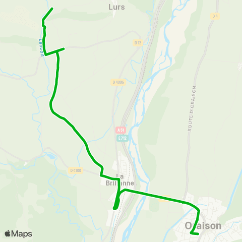 Zou - Réseau scolaire Lurs - Oraison map