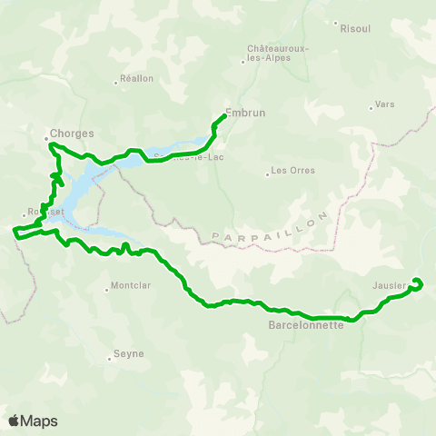 Zou - Réseau scolaire St Paul sur Ubaye - Embrun map