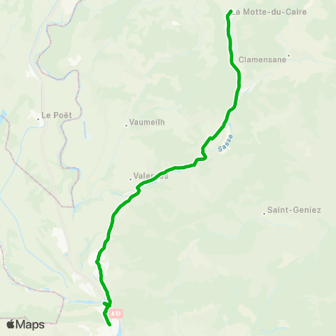 Zou - Réseau scolaire Sisteron - la Motte du Caire map