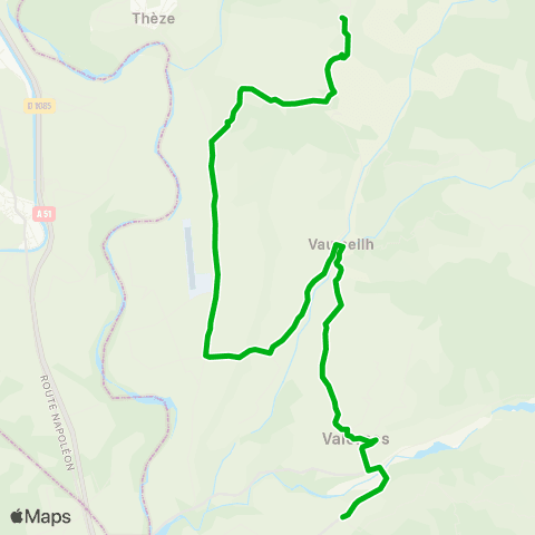Zou - Réseau scolaire Valernes - Theze map
