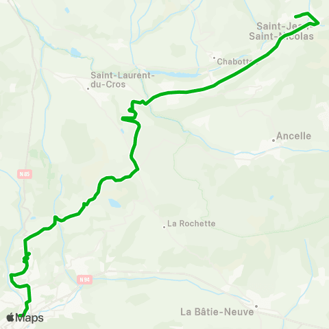 Zou - Réseau scolaire Gap - St Jean St Nicolas map