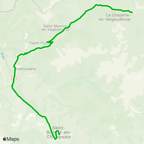 Zou - Réseau scolaire La Chapelle / Valgaudemar - St Bonnet map