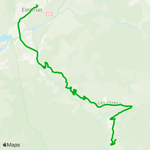 Zou - Réseau scolaire Les Orres - Embrun map