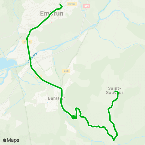 Zou - Réseau scolaire St Sauveur - Baratier - Embrun map