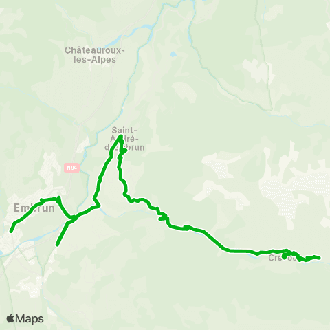 Zou - Réseau scolaire St André Siguret - Embrun map
