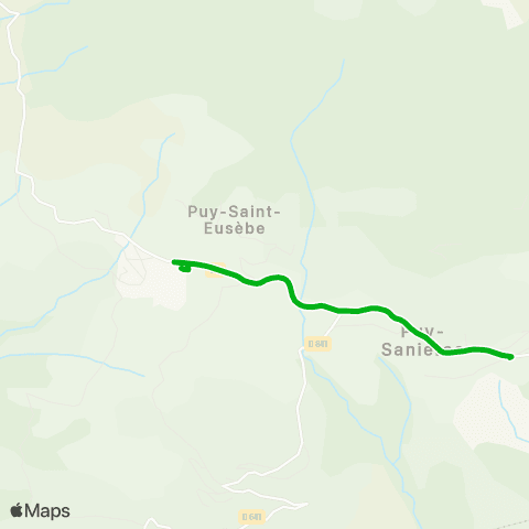 Zou - Réseau scolaire Puy Sanières - Puy St Eusèbe map