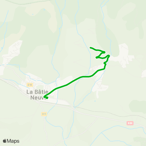 Zou - Réseau scolaire Hameaux Batie Neuve - la Batie Neuve map