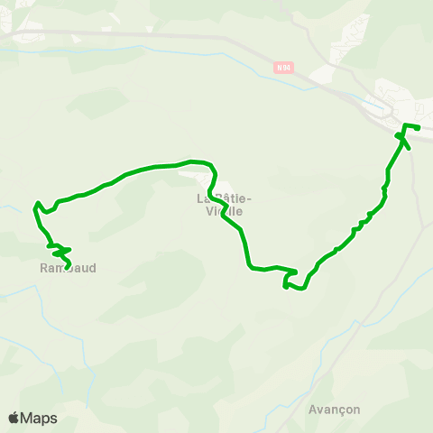 Zou - Réseau scolaire Rambaud - la Batie Neuve map