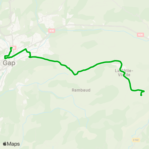 Zou - Réseau scolaire La Batie Vieille - Rambaud - Gap map