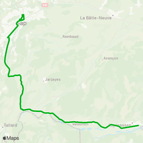 Zou - Réseau scolaire Espinasses - Gap map