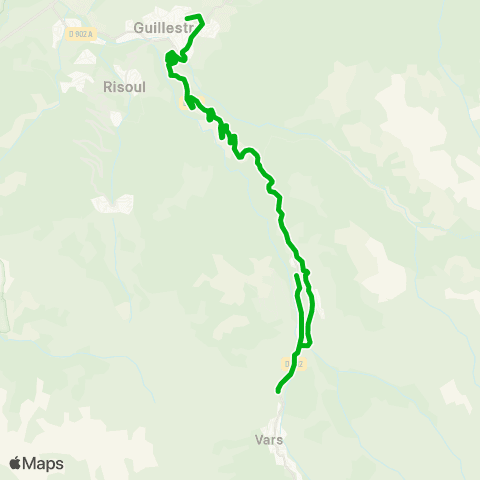 Zou - Réseau scolaire Vars - Guillestre map