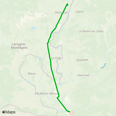 Zou - Réseau scolaire Monêtier Allemont - Upaix - Sisteron map