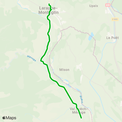 Zou - Réseau scolaire Ribiers - Laragne map
