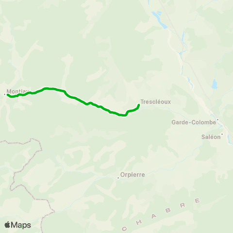 Zou - Réseau scolaire Rp Montjay-Tresclé-Eyguians-Tresclé map