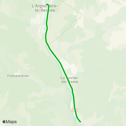 Zou - Réseau scolaire La Roche / Rame-l'Argentière / Bessée map