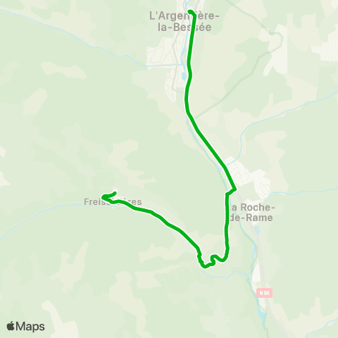 Zou - Réseau scolaire Freissinières - l'Argentière / Bessée map