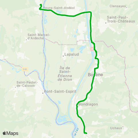 Zou - Réseau scolaire Scol. Bourg Saint Andéol map