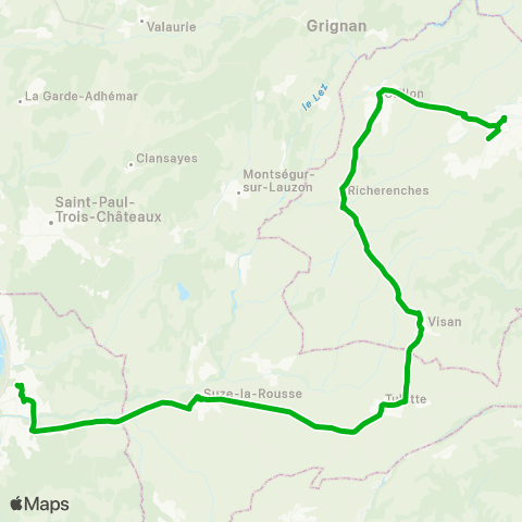 Zou - Réseau scolaire Scol. Bollène map
